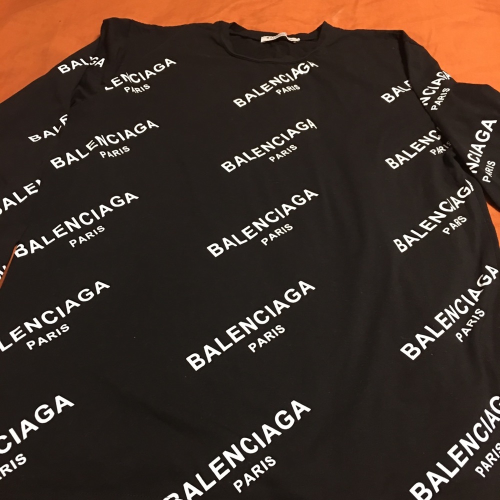 Balenciaga logo print top authentic